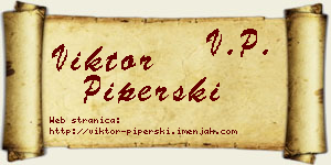 Viktor Piperski vizit kartica